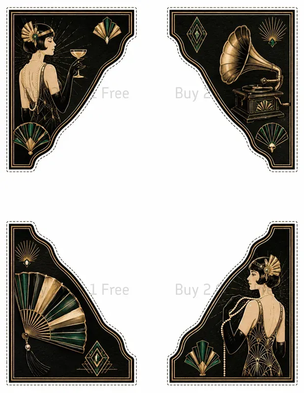Printable Junk Journal Corner Pockets