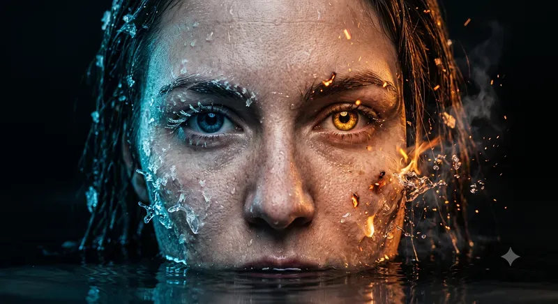 Fire Water Elemental Portraits