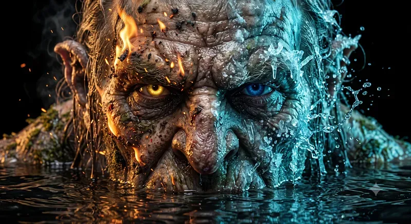Fire Water Elemental Portraits