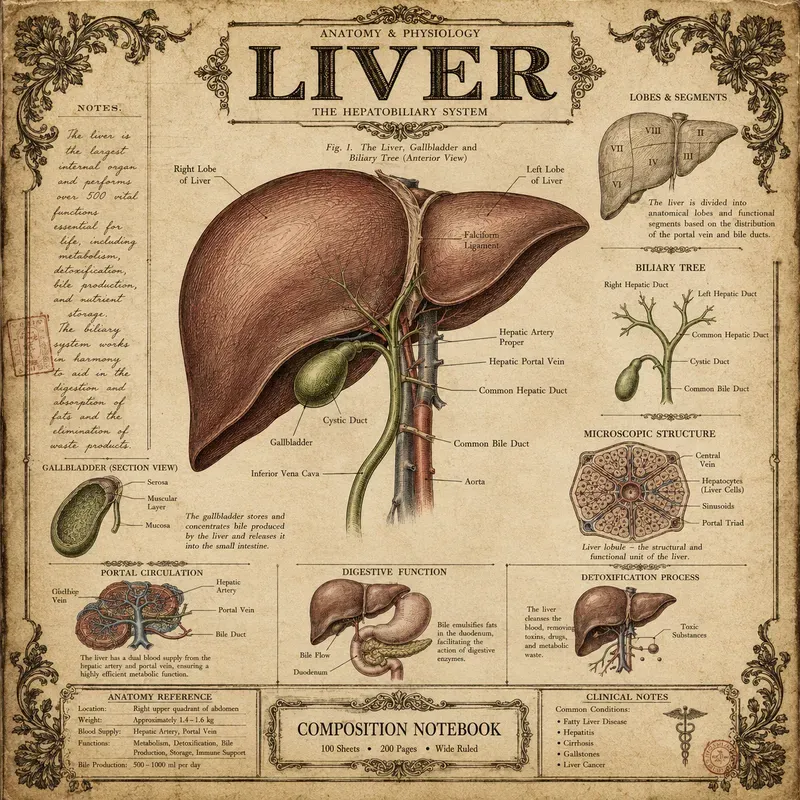Vintage Anatomy Notebook Masters