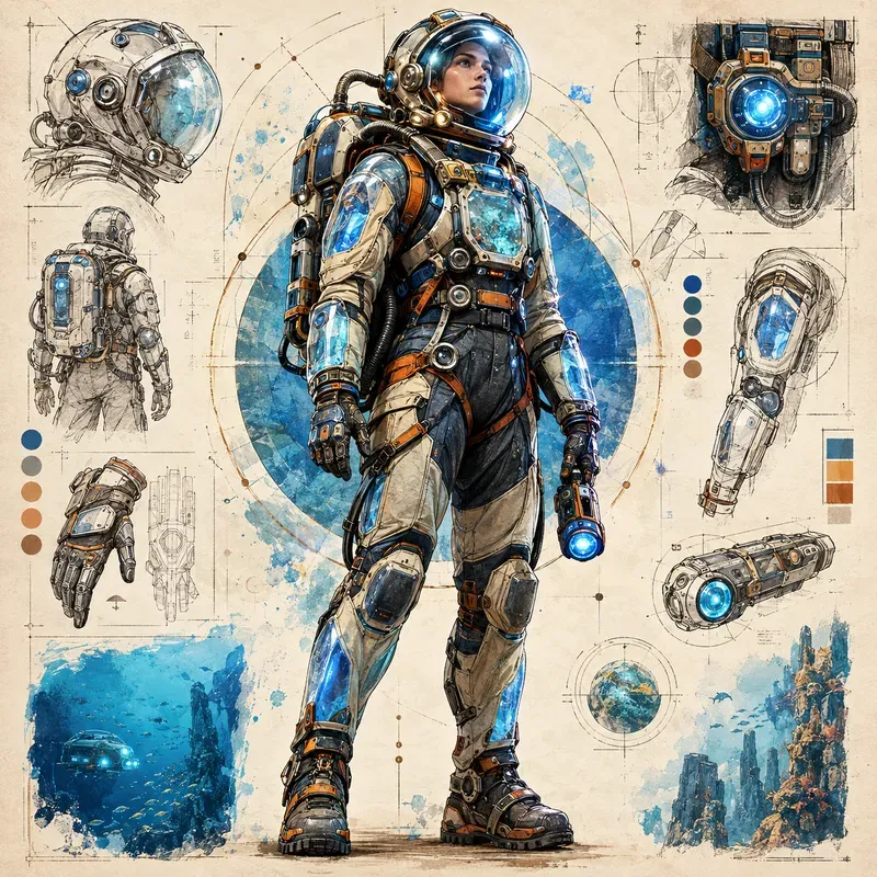 Concept Art Blueprint Portraits