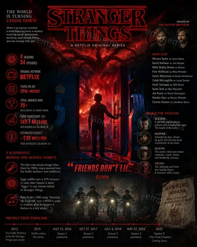 Iconic Tv Series Infographic Posters