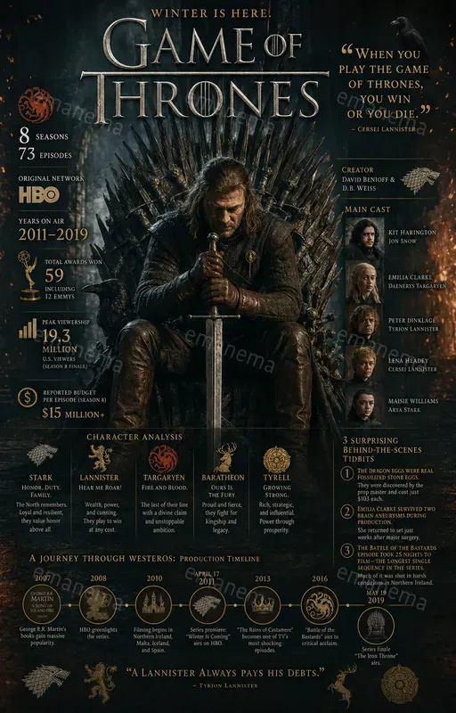 Iconic Tv Series Infographic Posters