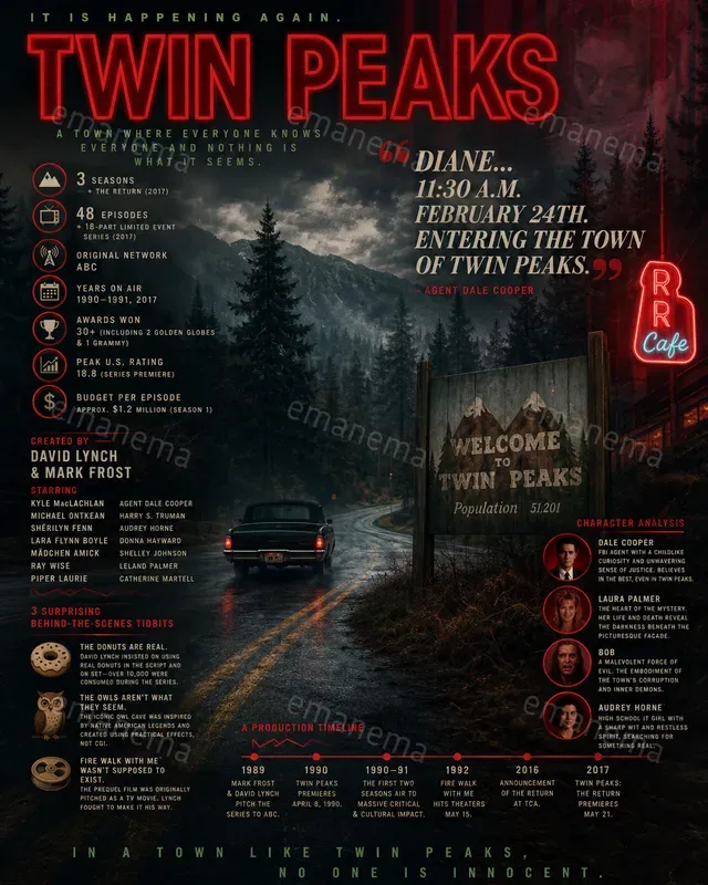 Iconic Tv Series Infographic Posters