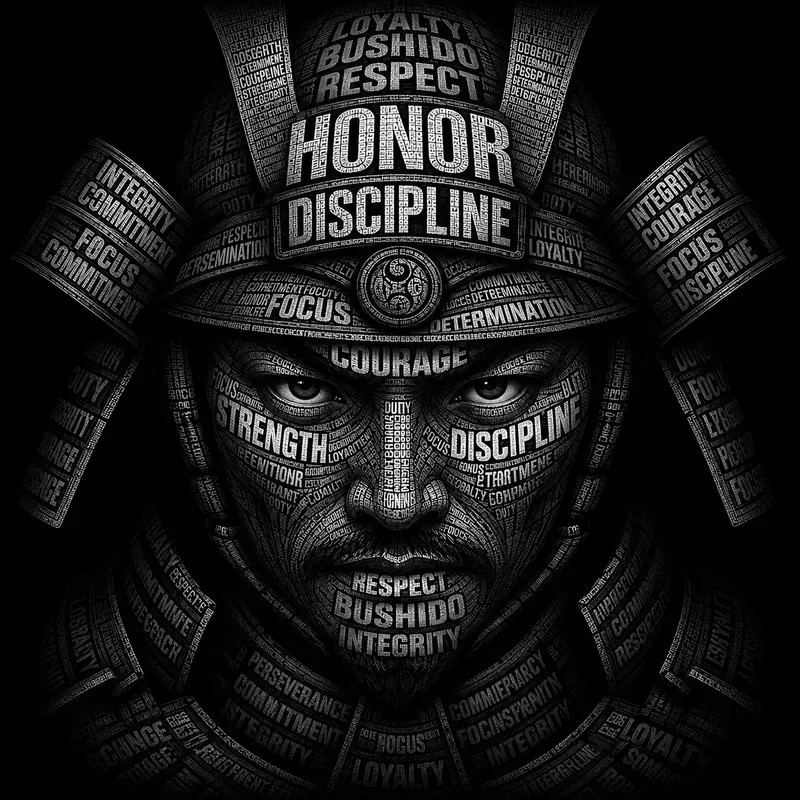 Black White Typography Portrait Art