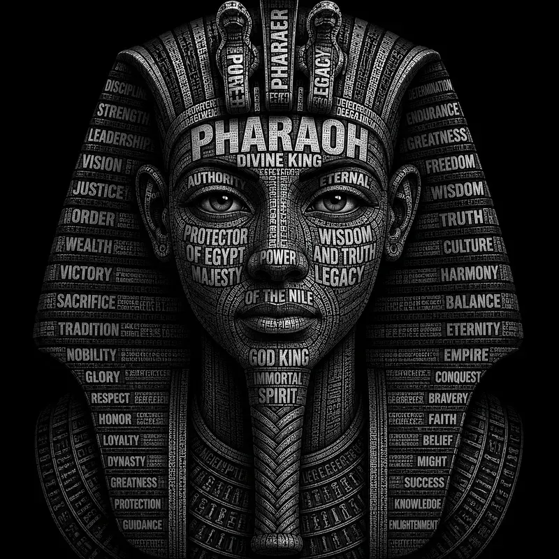 Black White Typography Portrait Art