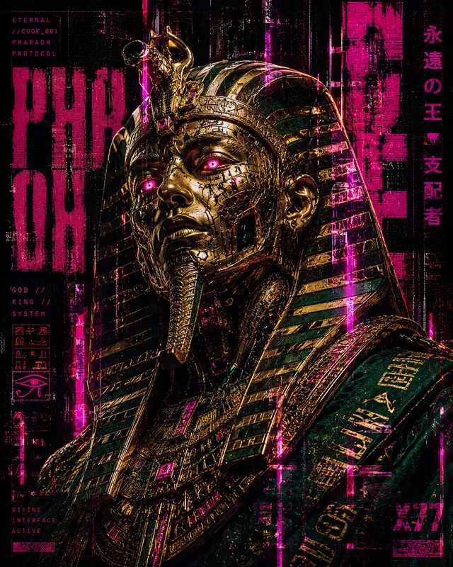Dark Cyberrenaissance Glitch Poster Art