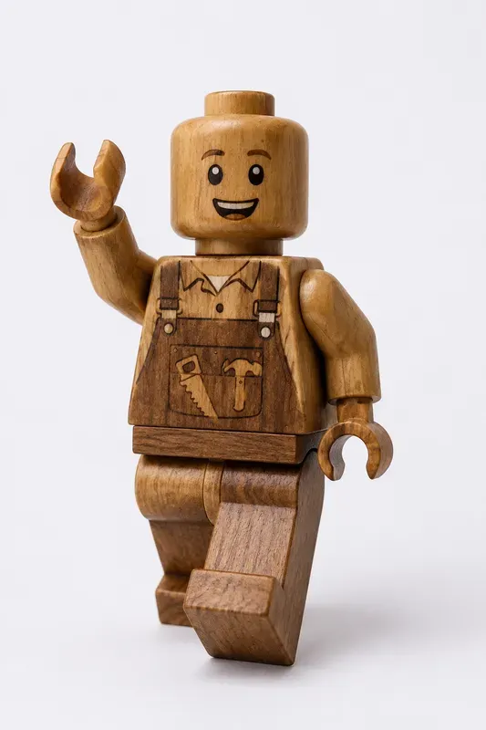 Wooden Lego Characters