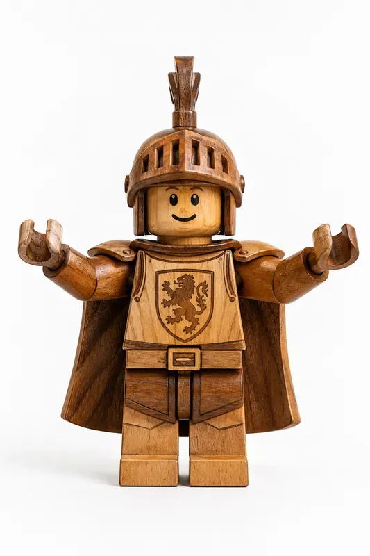Wooden Lego Characters