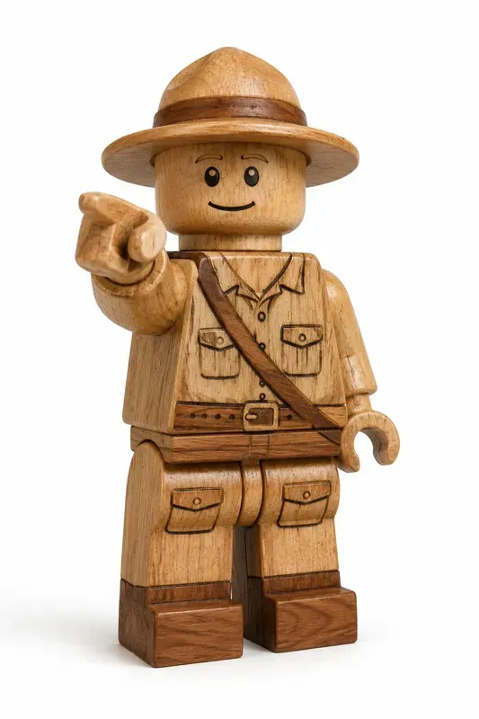 Wooden Lego Characters
