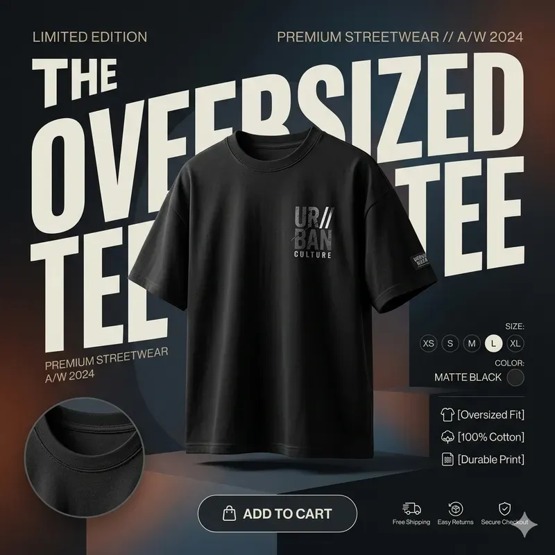 Highconverting Tshirt Product Ads