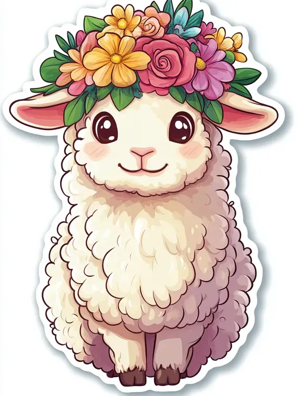 Easter Themed Retro Sticker Templates
