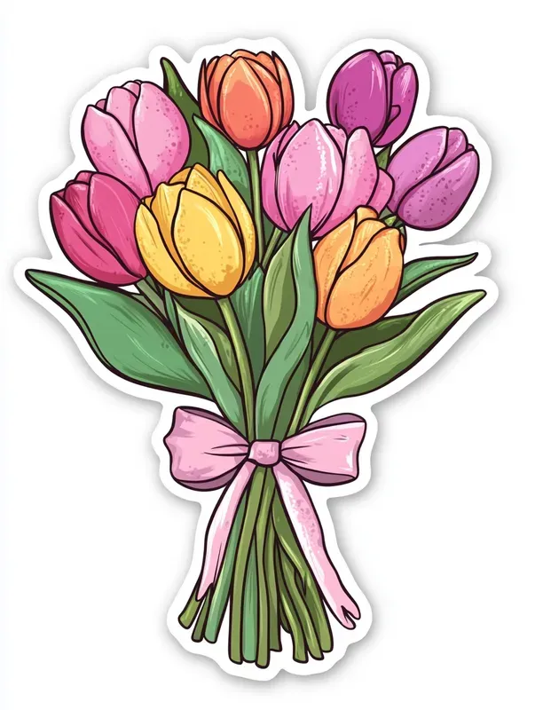 Easter Themed Retro Sticker Templates