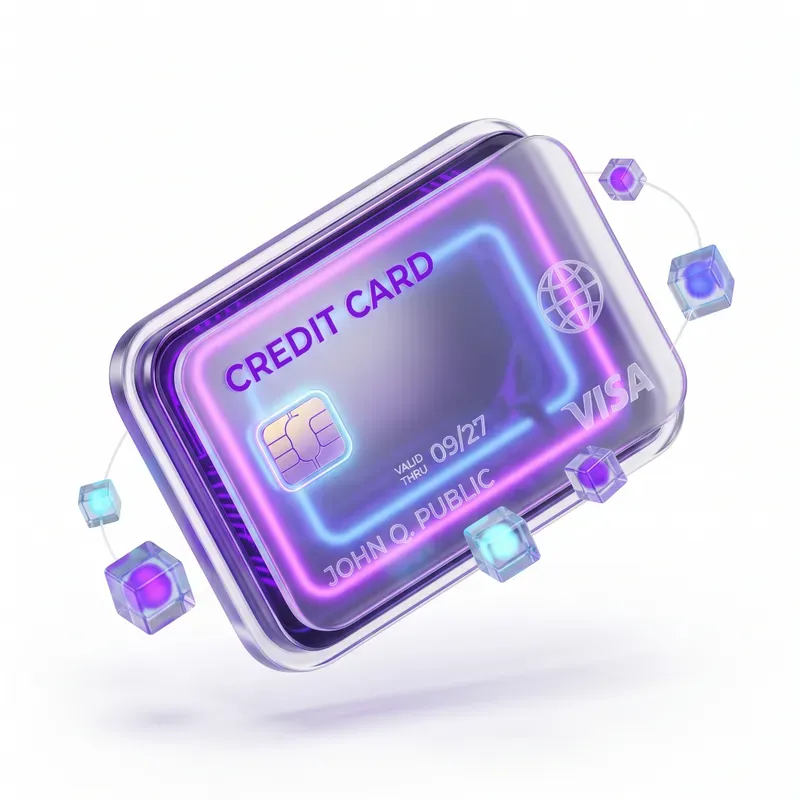3D Glassmorphism Fintech App Icons