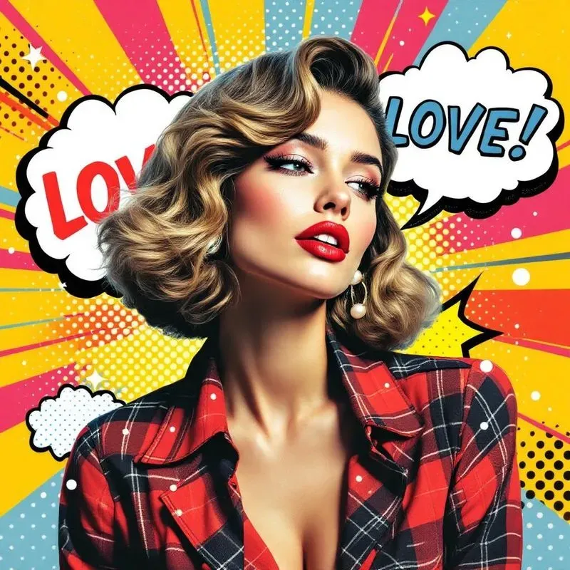 Retro Pop Art Comic Collage Portraits