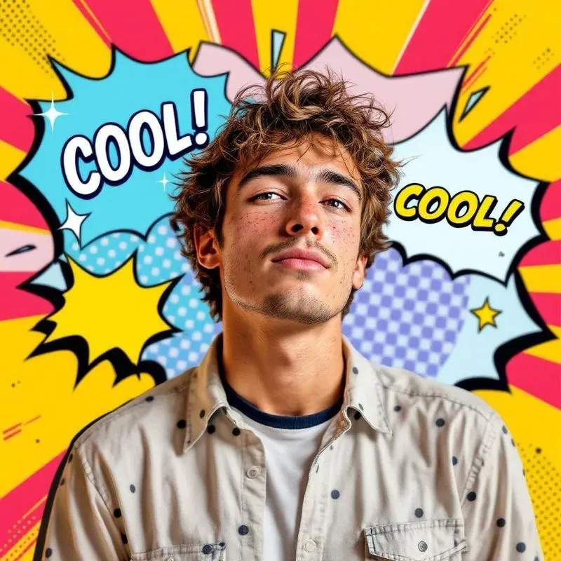 Retro Pop Art Comic Collage Portraits