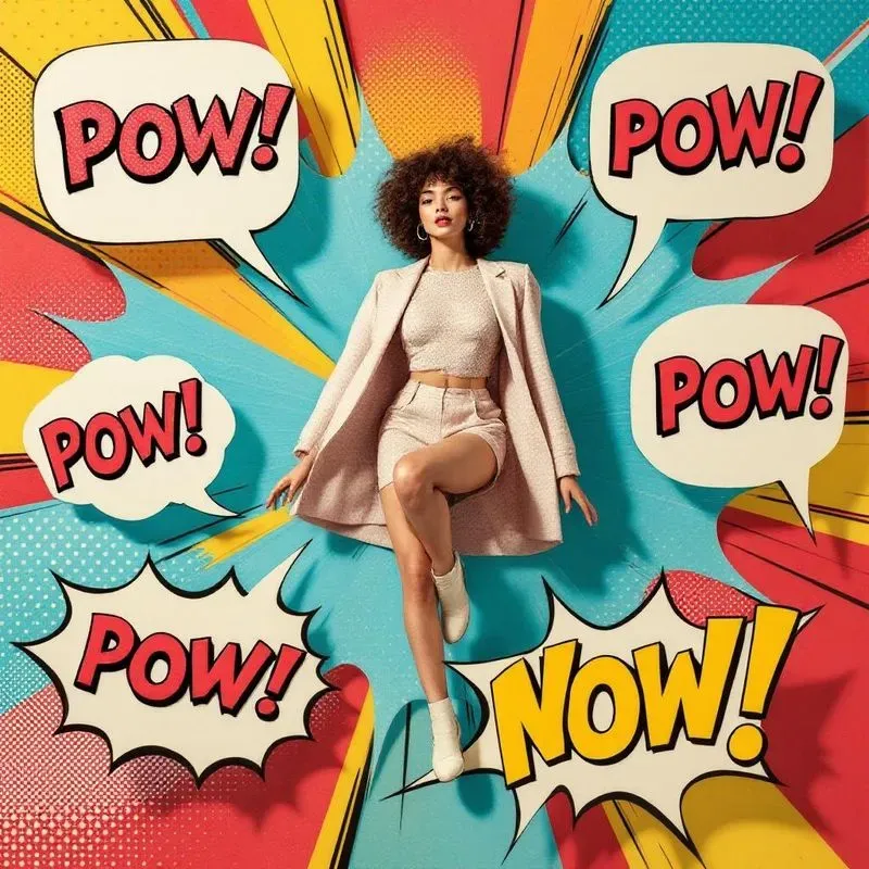 Retro Pop Art Comic Collage Portraits