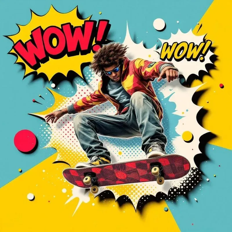 Retro Pop Art Comic Collage Portraits