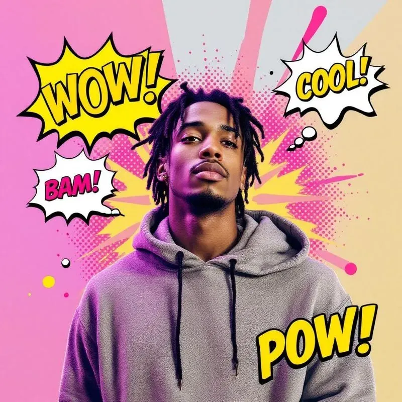 Retro Pop Art Comic Collage Portraits