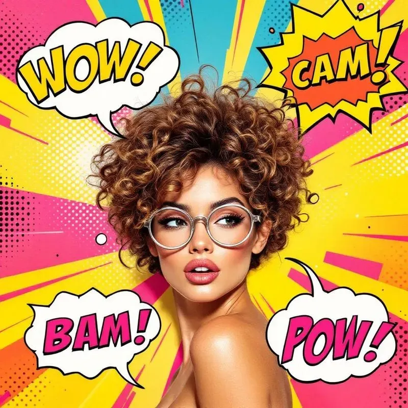 Retro Pop Art Comic Collage Portraits