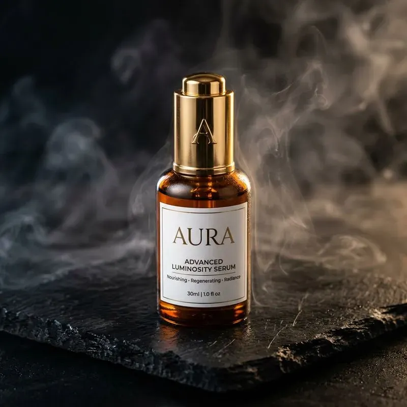Luxury Skincare Serum Product Photography