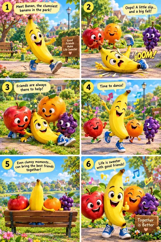 3D Children Storybook Comic Panels