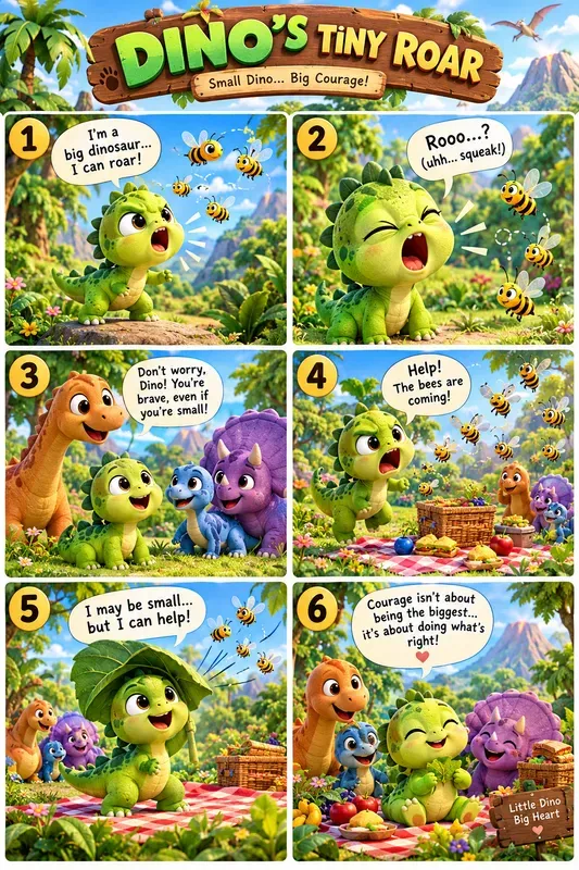 3D Children Storybook Comic Panels