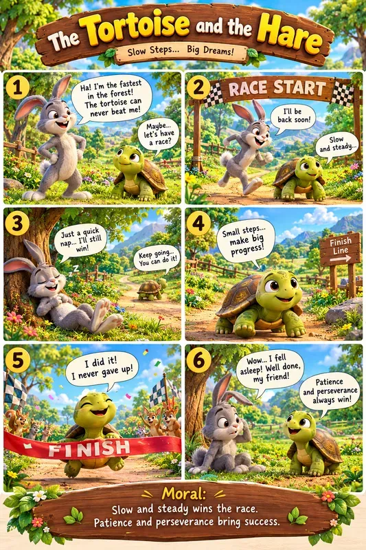 3D Children Storybook Comic Panels