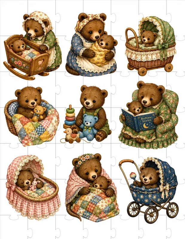 Woodland Nursery Animals Fussycut Sheets