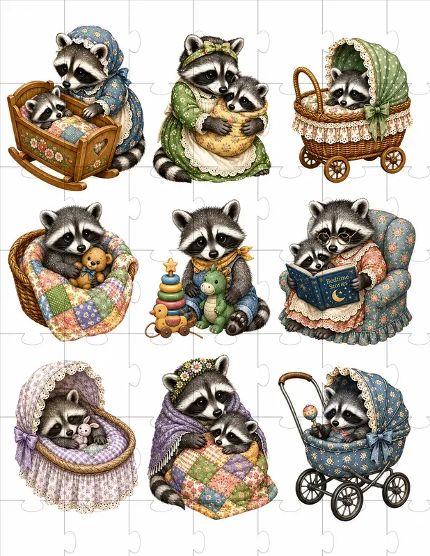 Woodland Nursery Animals Fussycut Sheets