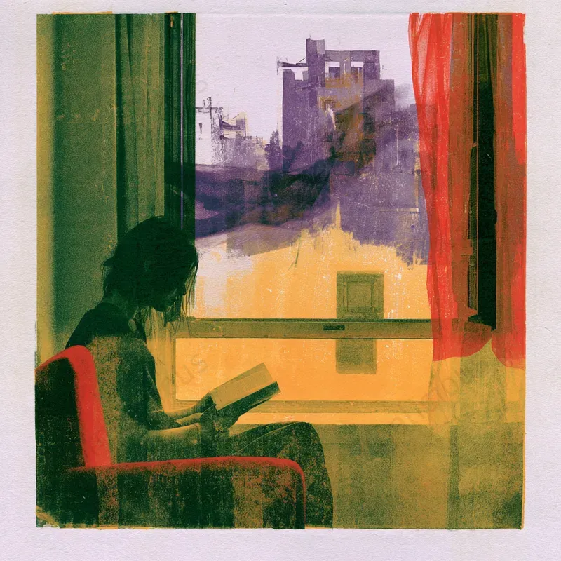 Textured Monoprint Editorial Illustrations