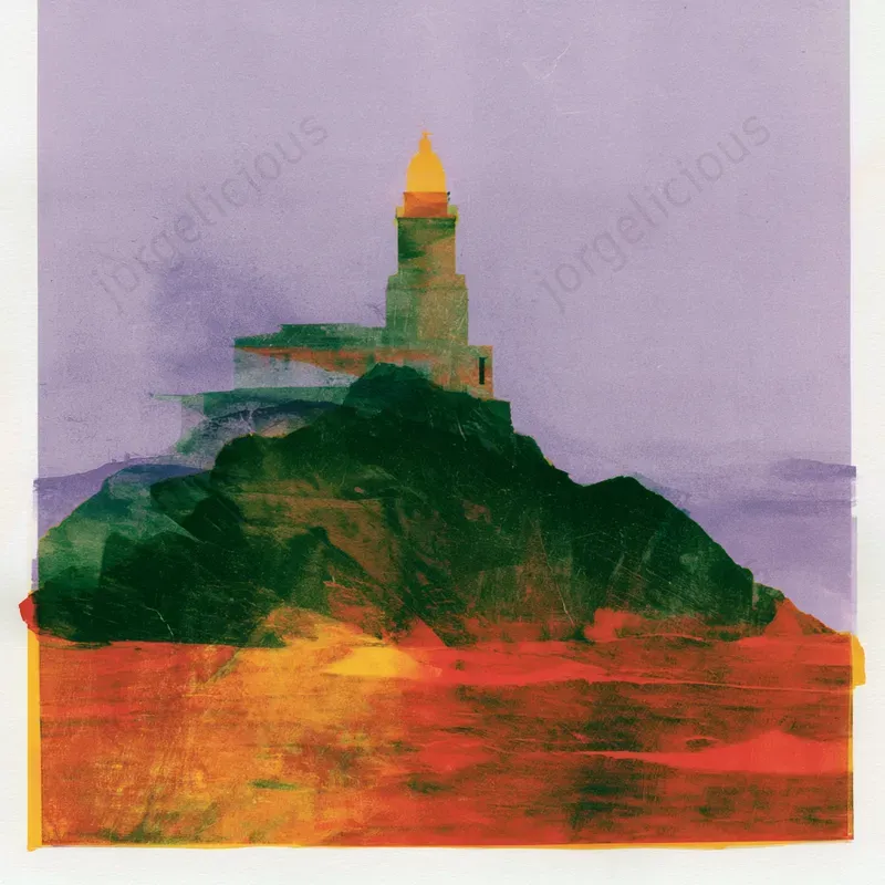 Textured Monoprint Editorial Illustrations