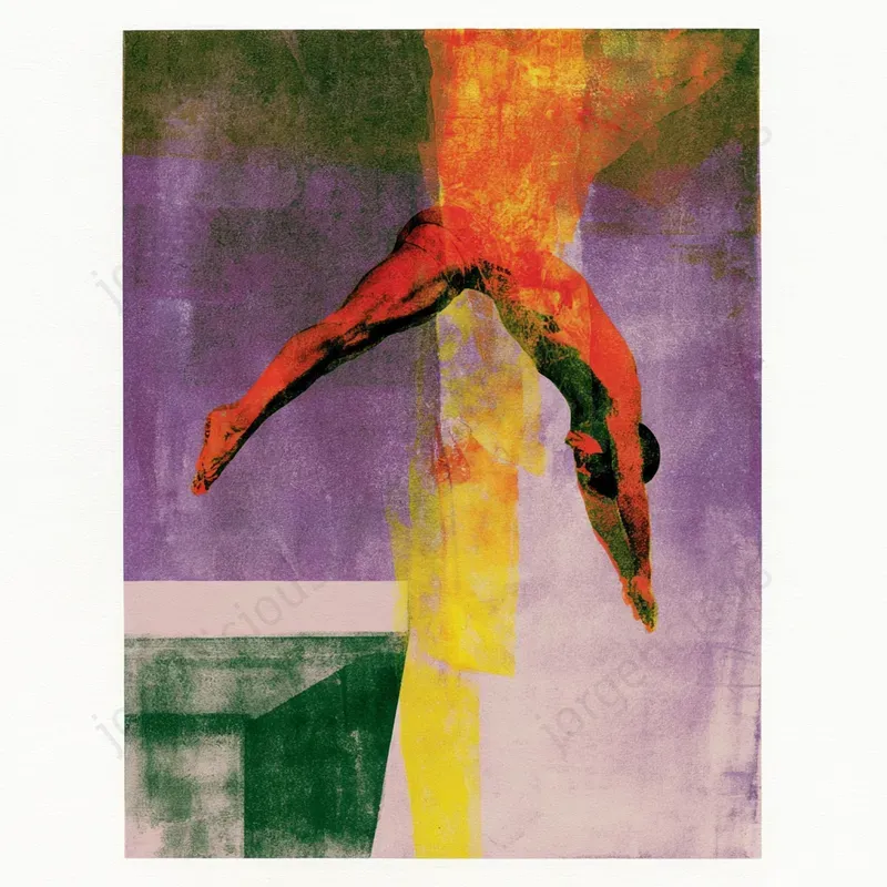 Textured Monoprint Editorial Illustrations