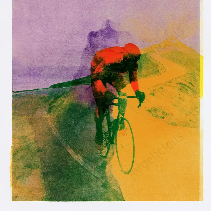 Textured Monoprint Editorial Illustrations