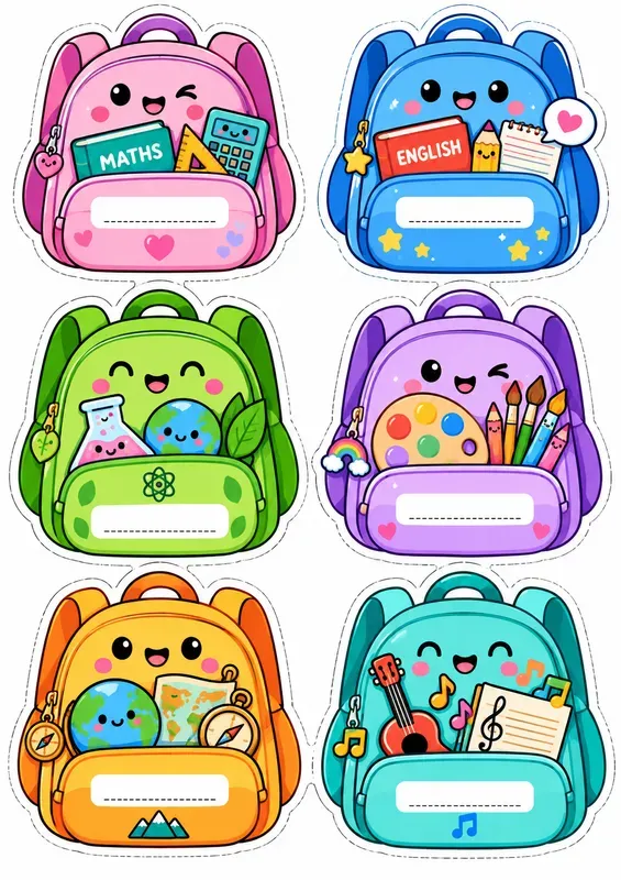 Colored Labels For Primary School