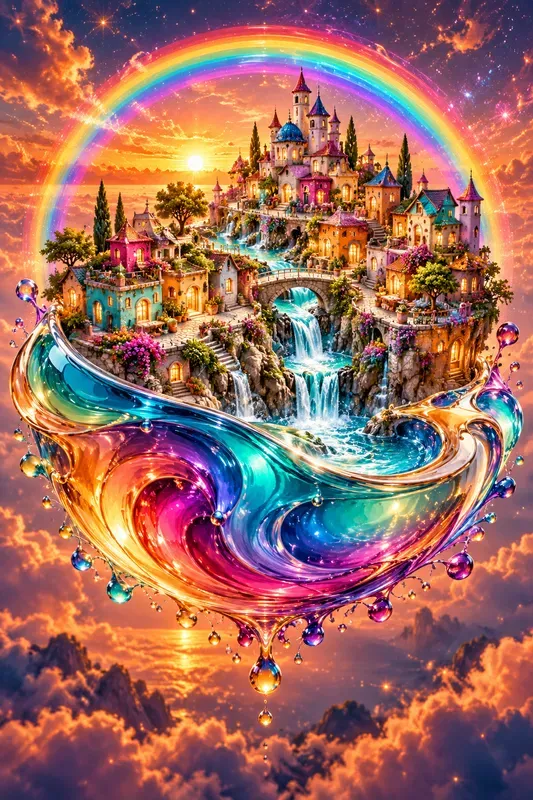Rainbow Dreamscape Fantasy Worlds