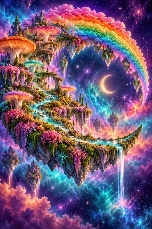 Rainbow Dreamscape Fantasy Worlds