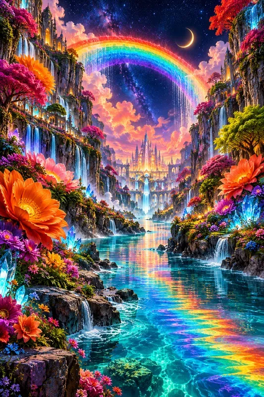 Rainbow Dreamscape Fantasy Worlds