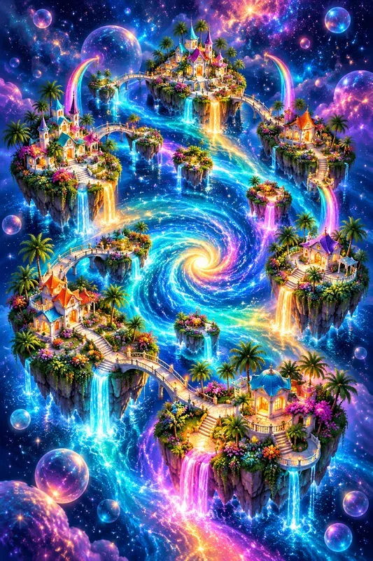Rainbow Dreamscape Fantasy Worlds