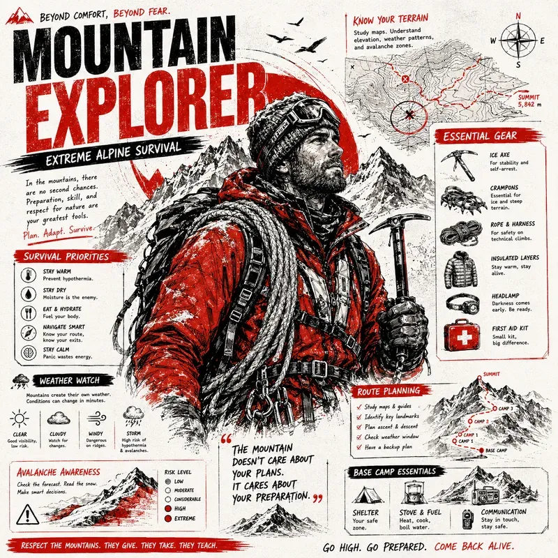 Bold Red Editorial Infographics