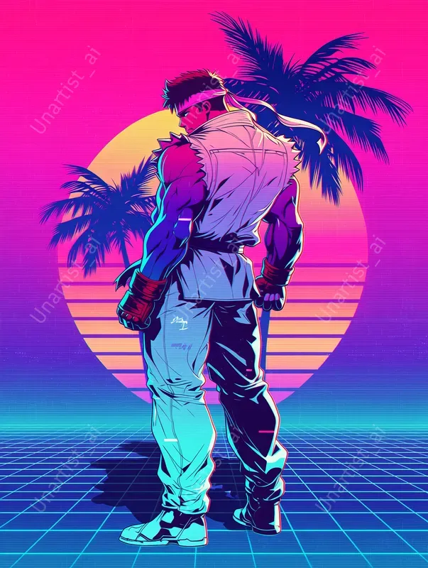 Street Fighter Vaporwave Reimaginings