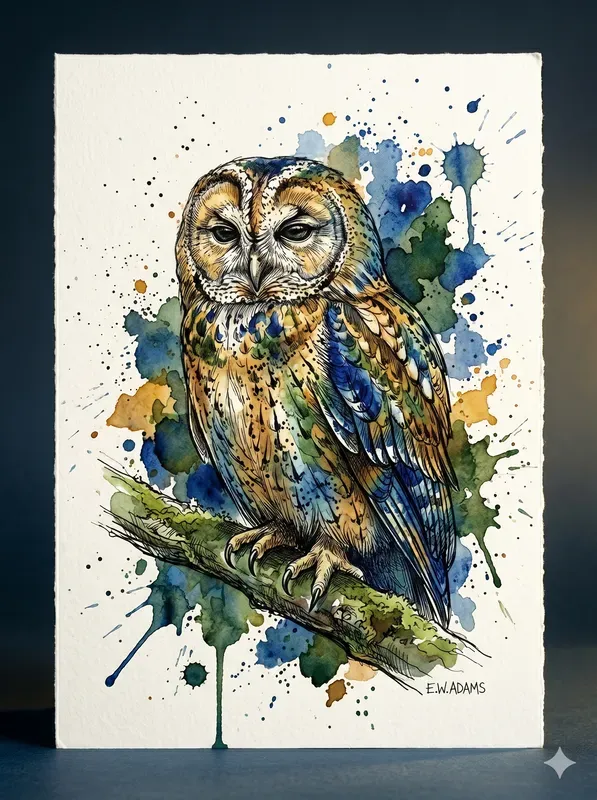 Ink Sketches And Watercolor Animals