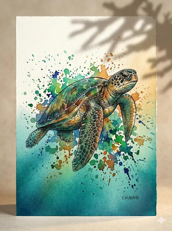 Ink Sketches And Watercolor Animals