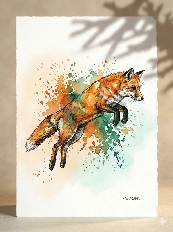 Ink Sketches And Watercolor Animals