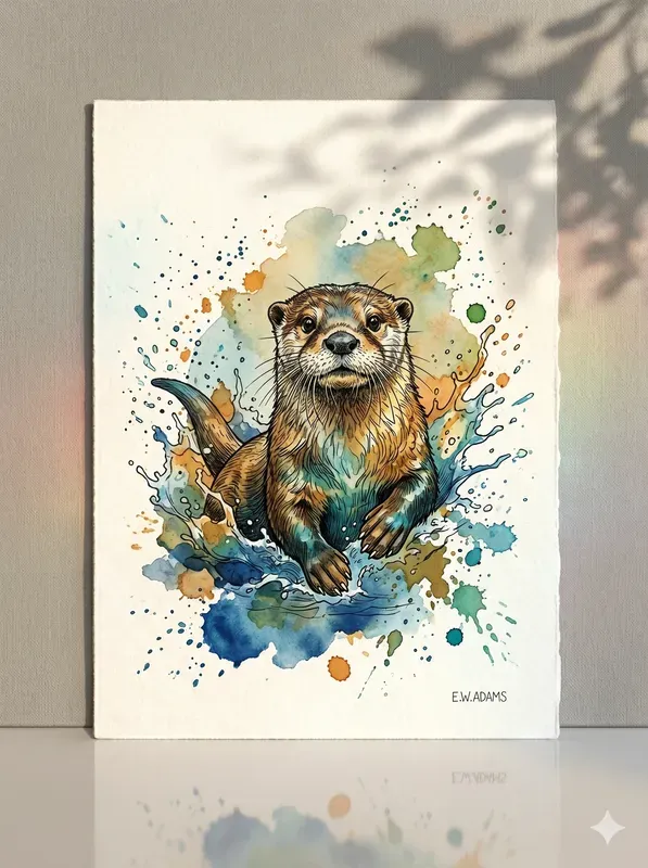Ink Sketches And Watercolor Animals