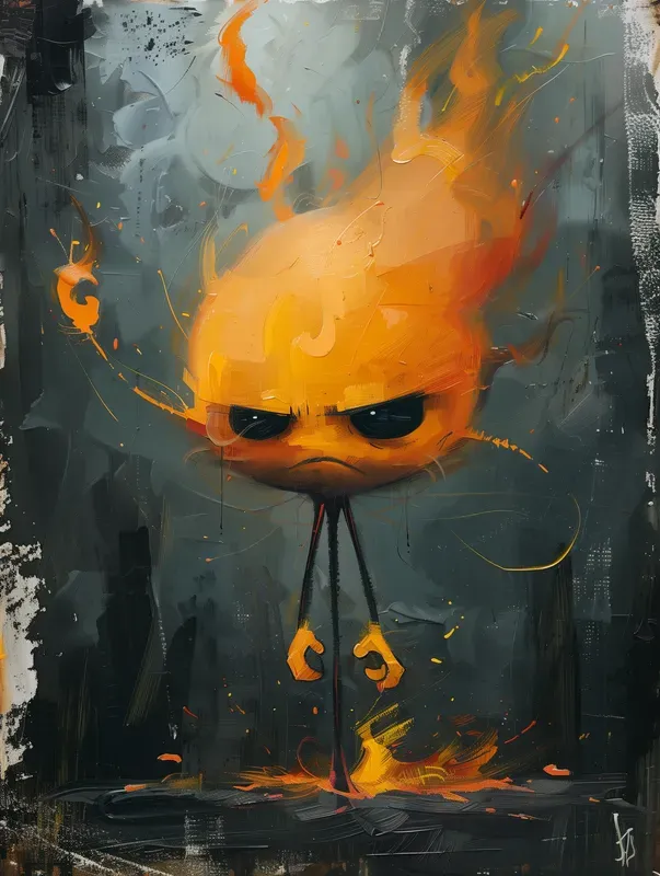 Oil Paint Element Characters