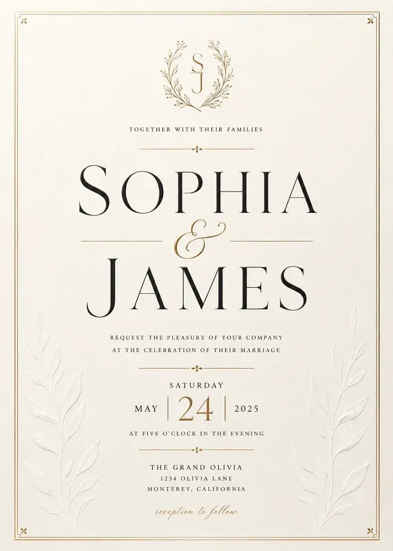 Minimalist Wedding Invitations