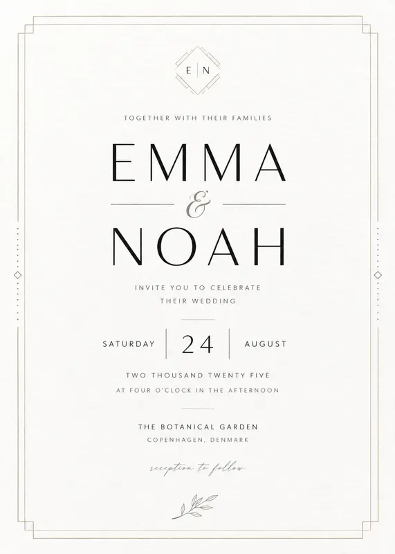 Minimalist Wedding Invitations
