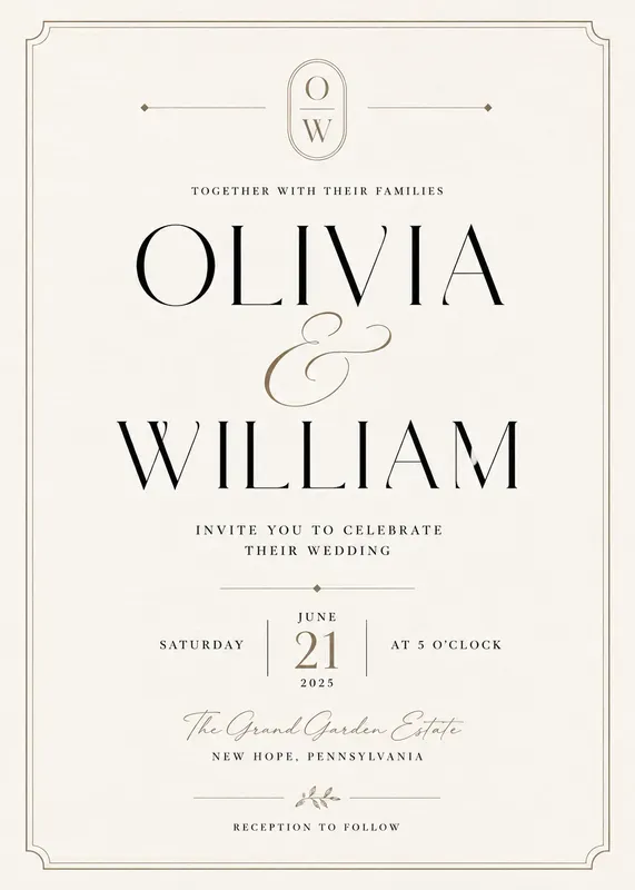 Minimalist Wedding Invitations