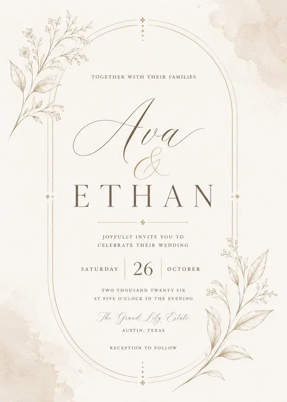 Minimalist Wedding Invitations